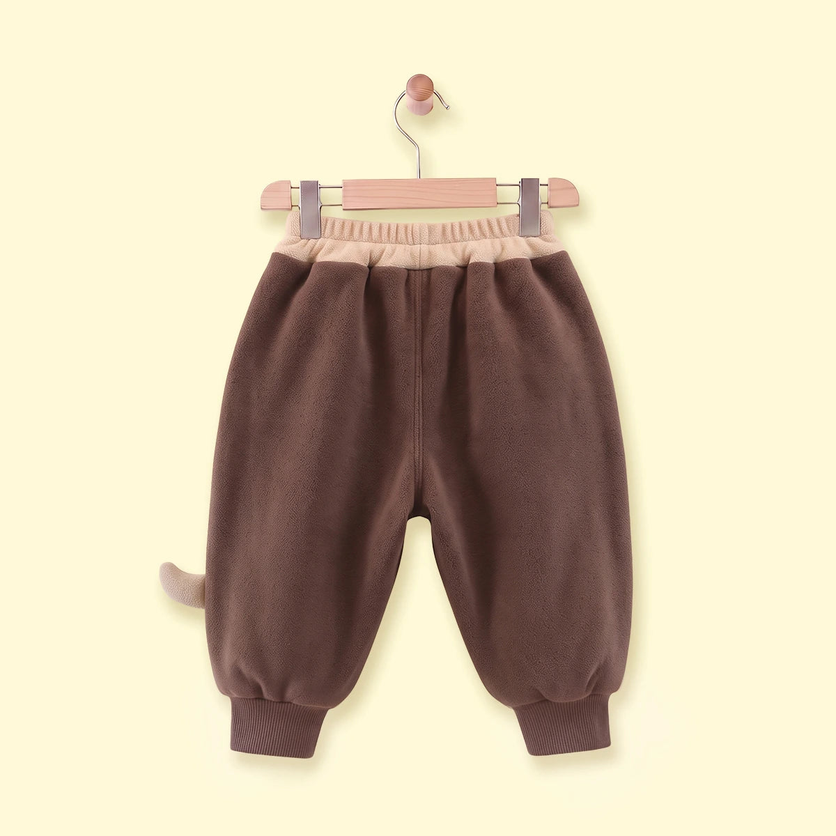 Boys Brown Dinosaur Applique Jogger Joggers