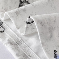 Boys White Bear Cartoon Print Short Sleeves T-Shirt With Shorts Set Sets