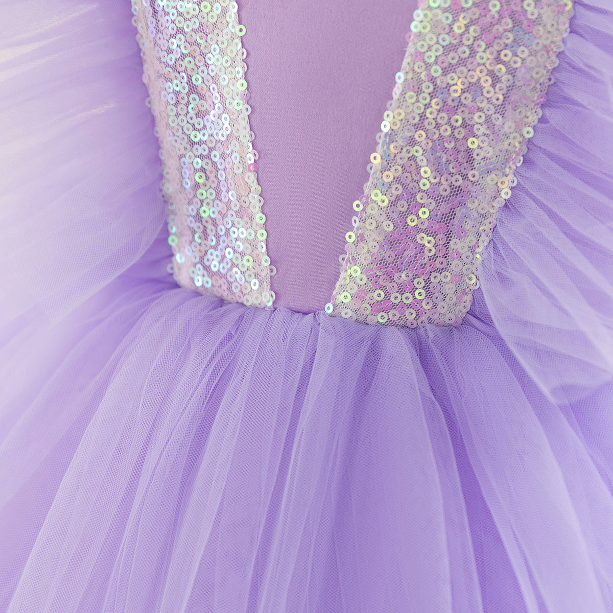Girls Violet Flutter Tulle Mullet Dress Party Dresses