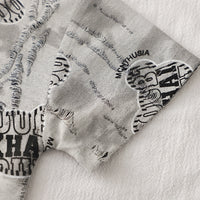Boys Grey Graphic Printed Short Sleeves T-Shirt With Shorts Set 2 pc. Sets