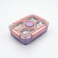 Kids Purple Blossom Multi-Compartment Lunch Box Trending Accessories Purple Onesize