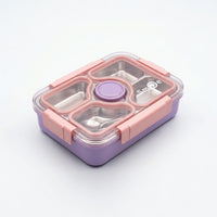 Kids Purple Blossom Multi-Compartment Lunch Box Trending Accessories Purple Onesize
