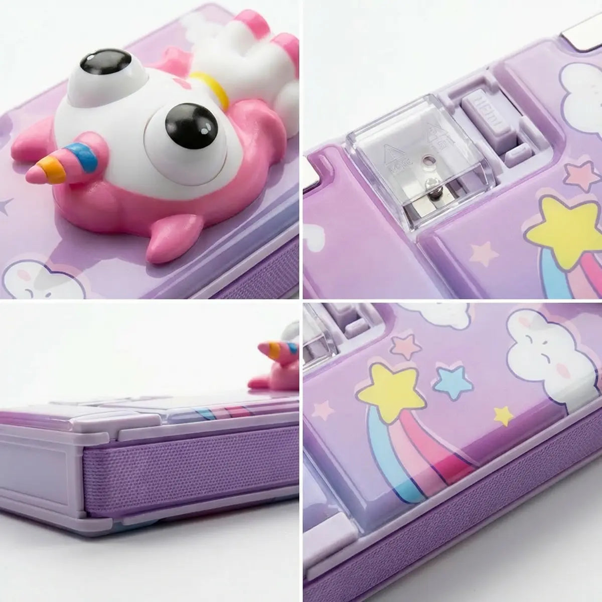 Unicorn Hard Pencil Box with Built-in Sharpener Trending Accessories