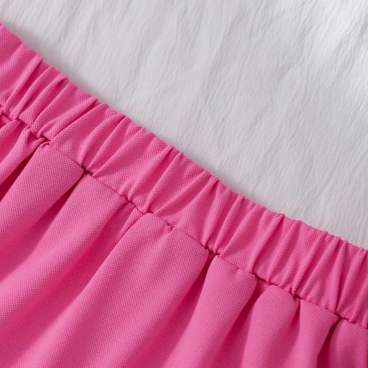 Girls Pink Short Sleeves Polo Top With Skirt Co-ord Sets Sets