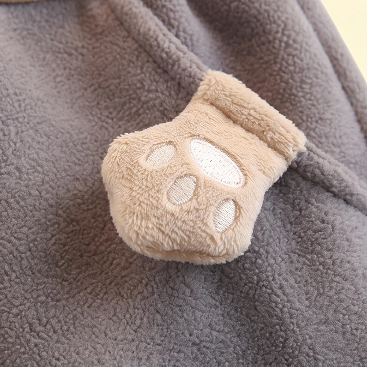 Boys Grey Paw Applique Jogger Joggers