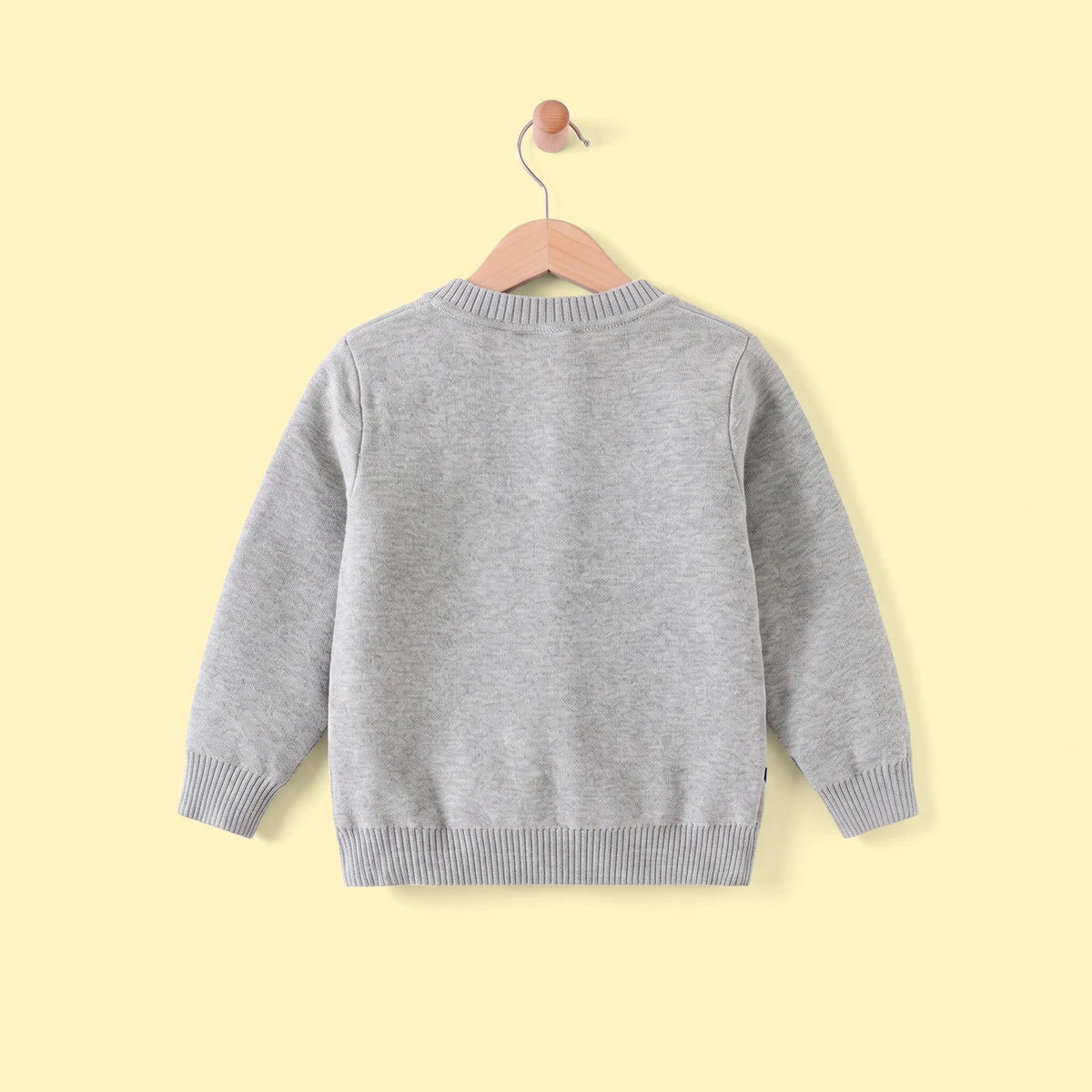 Boys Grey Self-Design Cardigan Sweaters & Cardigans