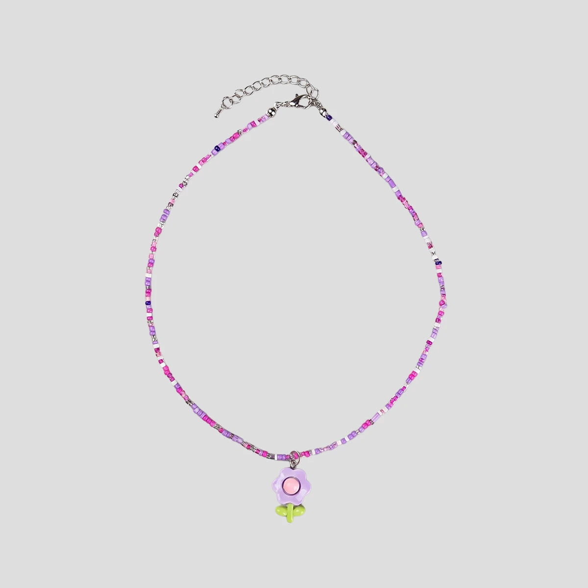 Pack Of 5 Girls Multicolour Floral Beads Necklace Sets Necklace and Chains