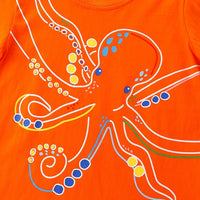 Boys Short Sleeve Octopus Print T-Shirt Tshirts   