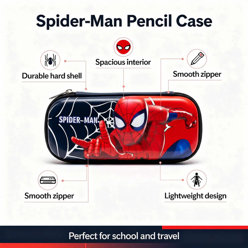 Spiderman Theme Based Hard Case Pencil Box for Boys Trending Accessories