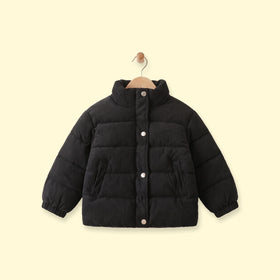 Boys Black Textured Long Sleeve Jacket Coats & Jackets Black 1-2 Y