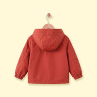 Boys Rust Long Sleeve Hooded Zip-Up Jacket Coats & Jackets