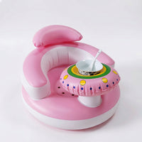 Inflatable Baby Seat with Built-In Air Pump Portable Support Chair for Learning to Sit Trending Accessories Pink Onesize