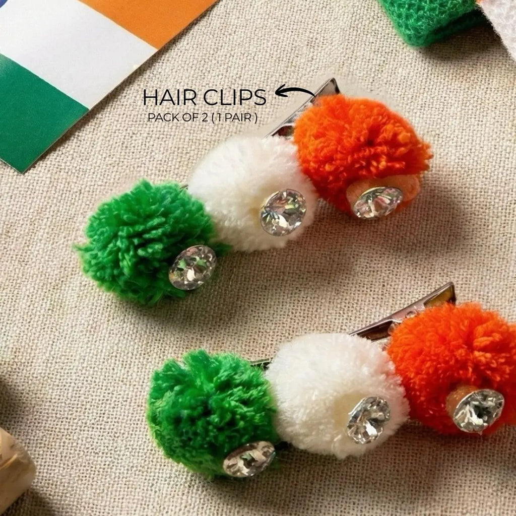 Kids India Republic Day 6-Piece Wristband & Hair Clip Set Trending Accessories
