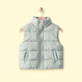 Boys Light Green Sleeveless Quilted Puffer Jacket Coats & Jackets Light Green 3-4 Y