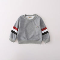 Boys Grey Solid Sweatshirt With Distressed Denim Pants Set 2 pc. Sets
