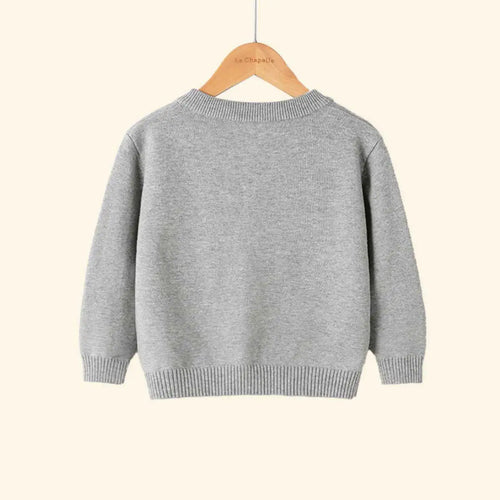 Boys Grey Batman Logo Printed Cardigan Sweaters & Cardigans