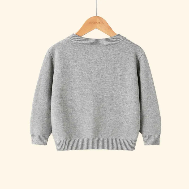 Boys Grey Batman Logo Printed Cardigan Sweaters & Cardigans