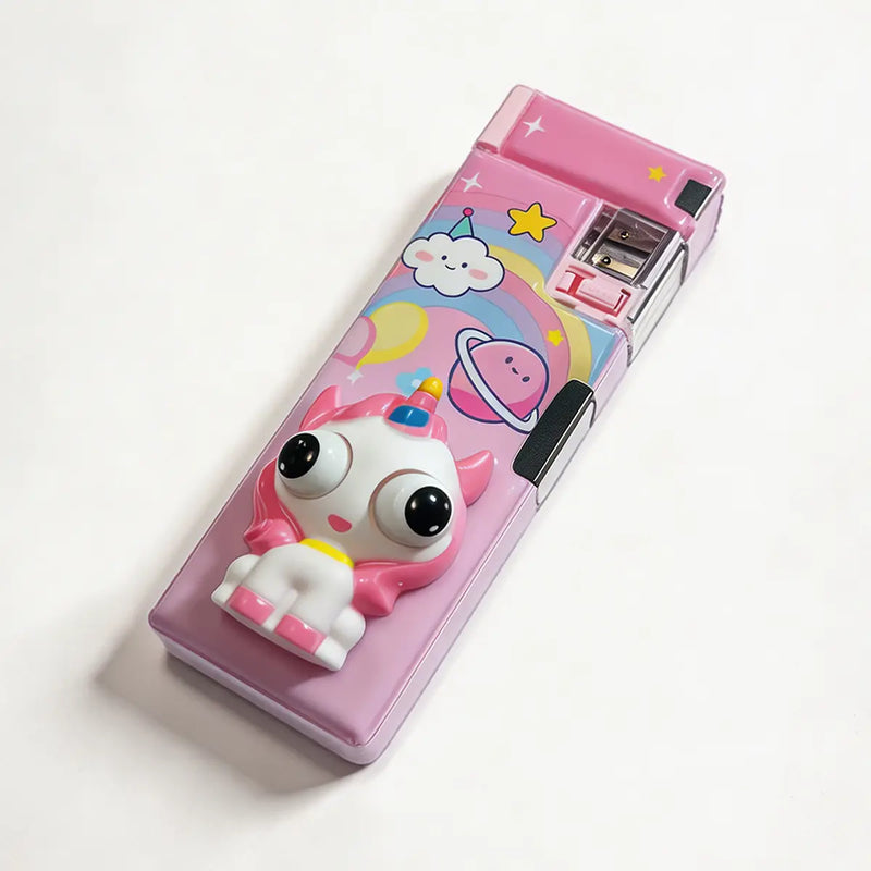 Unicorn Cartoon School Pencil Case for Girls Trending Accessories Pink Onesize