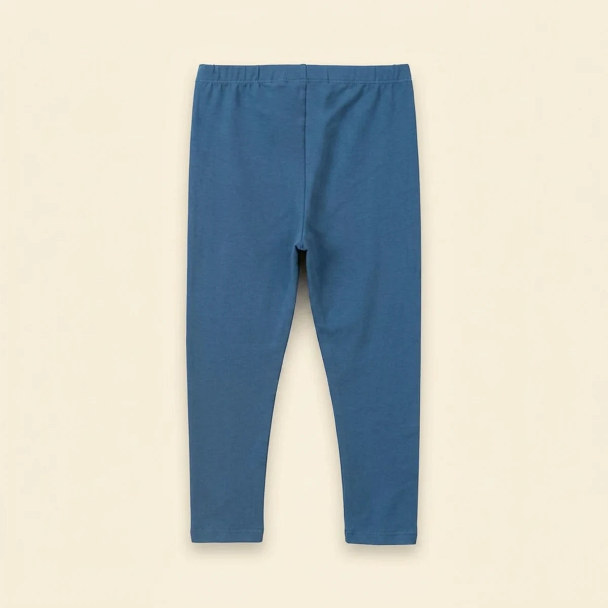 Girls Blue Solid Ankle Length Leggings Leggings & Tights