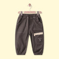 Boys Dark Brown Embroidered Jogger Pants Dark Brown 1-2 Y