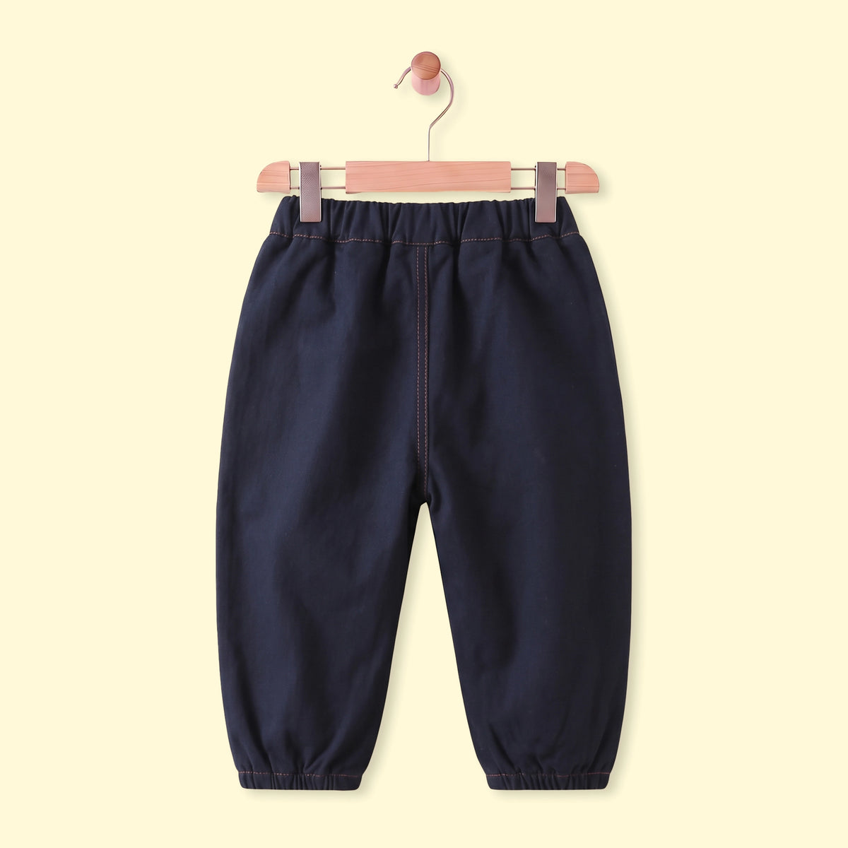 Boys Navy Blue Embroidered Jogger Pants