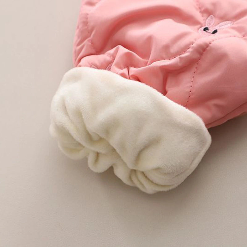 Girls Pink Embroidered High Neck Sweatshirt With jogger Co-ord Sets Sets