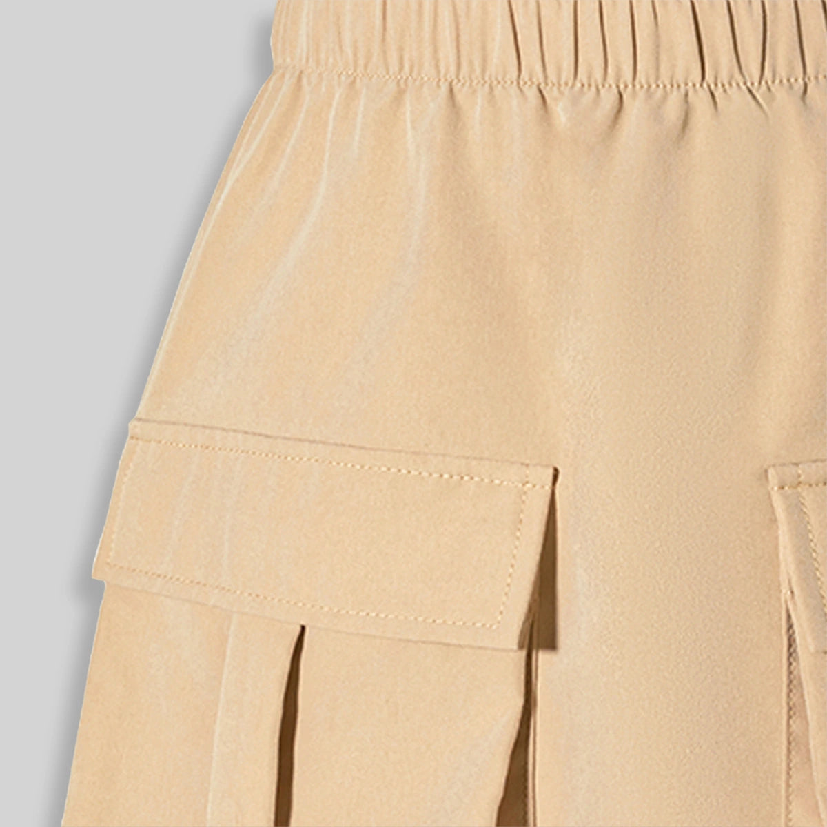 Girls White Ribbed Tank Top With Cargo Skirt Sets Sets