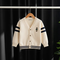 Boys Apricot Bear Applique Knitted Cardigan Sweaters & Cardigans Apricot 1-2 Y