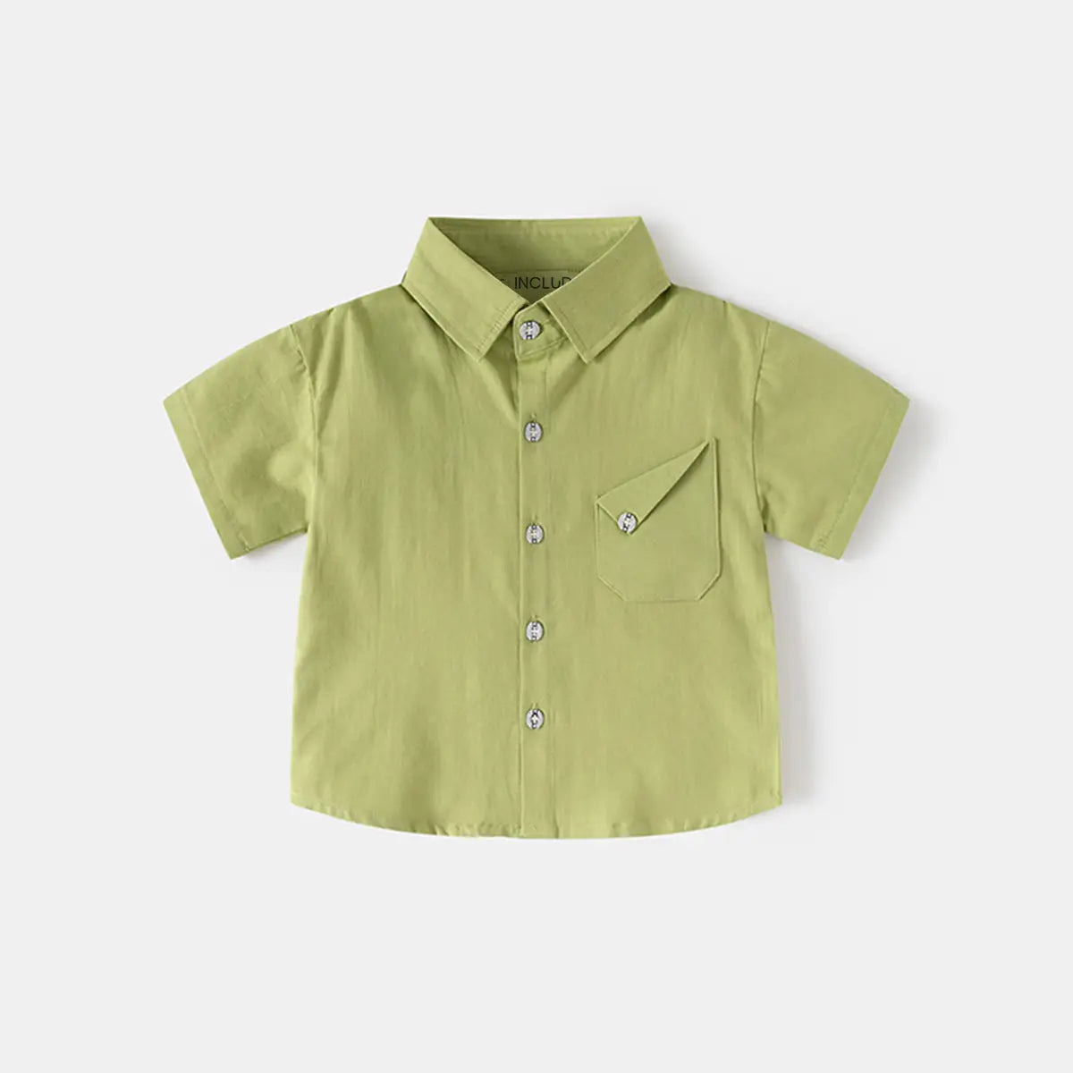 Boys Green Short Sleeve Casual Shirt Shirts