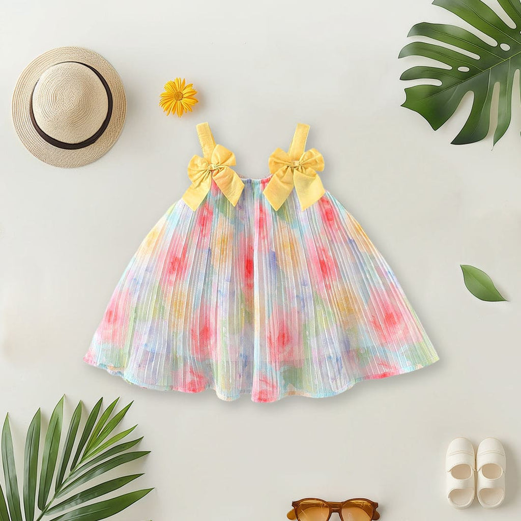 Girls Multicolor Sleeveless A-Line Dress