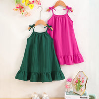 Girls Multicolor Self Design Stripes Sleeveless Dresses Pack Of 2 Casual Dresses Multicolor 3-4 Y