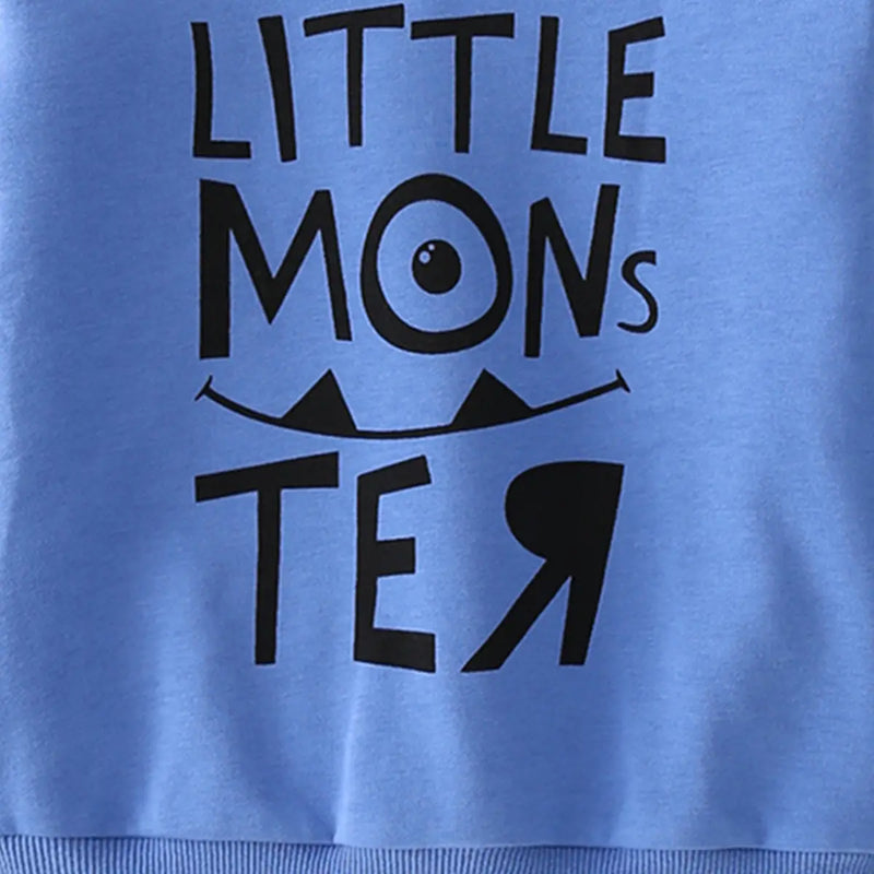 Boys Light Blue Typographic Printed Sweatshirt Sweatshirts & Hoodies