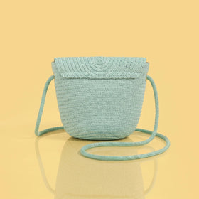 Girls Turquoise Blue Pineapple Applique Sling Bag Sling Bags