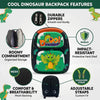 Boys Green Dinosaur Front Hard-Shell School Backpack Trending Accessories