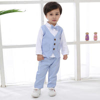 Boys Long Sleeve Jacket Mock Shirt With Trousers Set 2 pc. Sets   