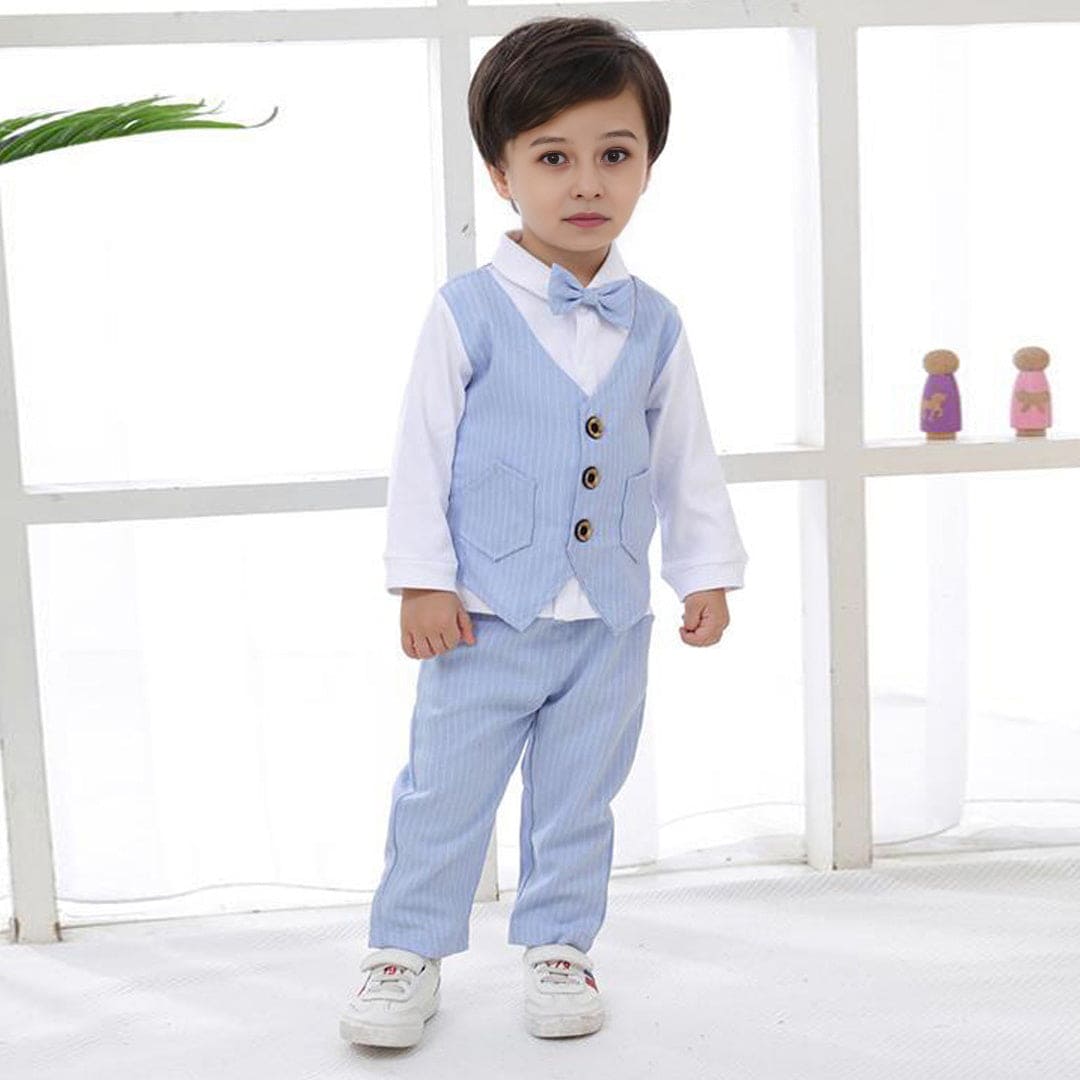 Boys Long Sleeve Jacket Mock Shirt With Trousers Set 2 pc. Sets   