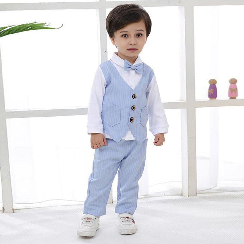 Boys Long Sleeve Jacket Mock Shirt With Trousers Set 2 pc. Sets   