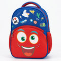 Kids Blue & Red Cartoon Face School Backpack Trending Accessories Blue Onesize