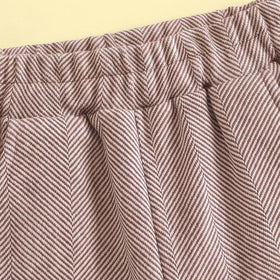 Girls Light Brown Herringbone Top & Pants With T-Shirt Sets Sets