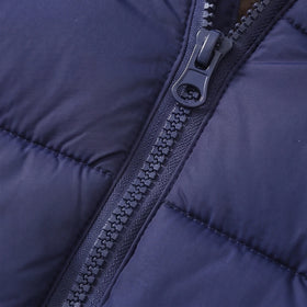 Boys Navy Blue Bear Ear On Hood Zip-up Puffer Jacket Coats & Jackets