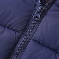 Boys Navy Blue Bear Ear On Hood Zip-up Puffer Jacket Coats & Jackets