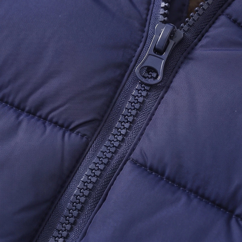 Boys Navy Blue Bear Ear On Hood Zip-up Puffer Jacket Coats & Jackets