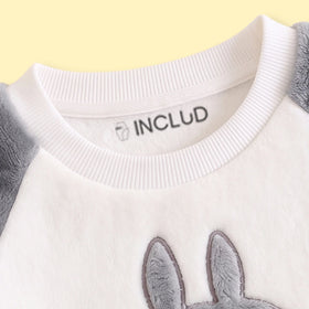 Boys Grey Totoro Applique Fleece Sweatshirt & Pants Sets 2 pc. Sets