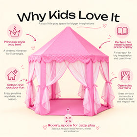 Pink Foldable Tent House for Kids Trending Accessories