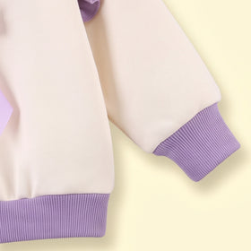 Girls Purple Peter Pan Collar Sweatshirt & Joggers Sets Sets