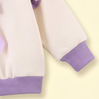 Girls Purple Peter Pan Collar Sweatshirt & Joggers Sets Sets
