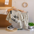Boys Off White Abstract Printed Sweatshirt With Sling Bag and Pants Set Sets Off White 1-2 Y