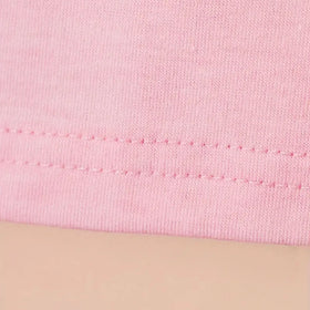 Girls Pink Bow Graphic Short Sleeve T-Shirt Tshirts
