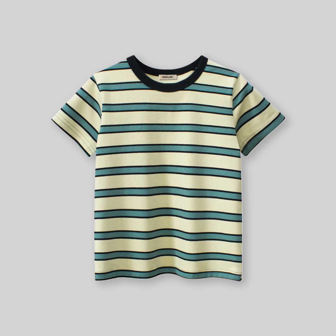 Boys Short Sleeves Striped T-Shirt Tshirts   
