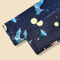 Boys Dark Blue Dinosaur Printed Glow in the Dark T-Shirt With Pajama Co-ord Set 2 pc. Sets